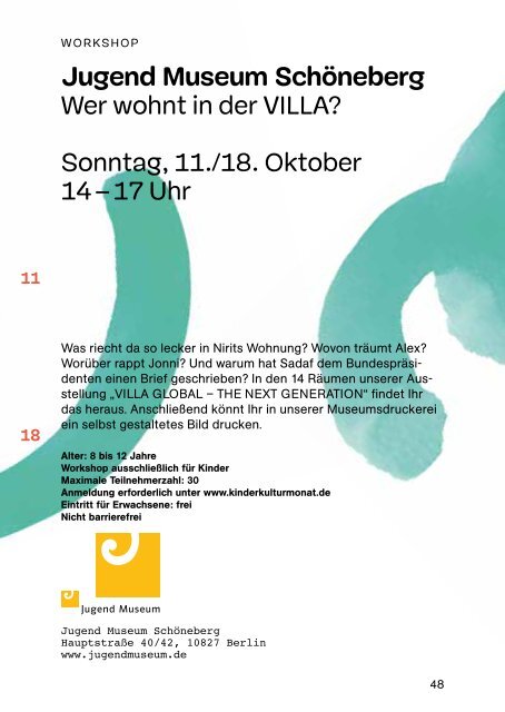 KinderKulturMonat – Programmheft 2015