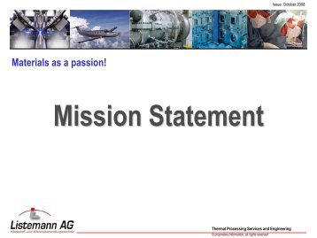 Mission Statement - Listemann AG