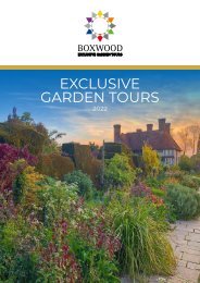 Boxwood Tours, Exclusive Garden Tours 2022