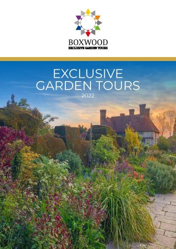 Boxwood Tours, Exclusive Garden Tours 2022