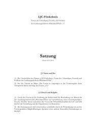 Satzung LJC-RLP Förderkreis | Stand 2014