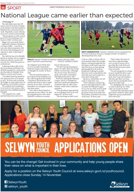 Selwyn Times: October 20, 2021