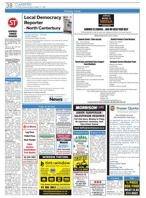 North Canterbury News: October 21, 2021