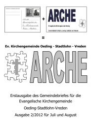 Gemeindebrief 2-2012 - Ev. Kirchengemeinde Oeding-Vreden ...