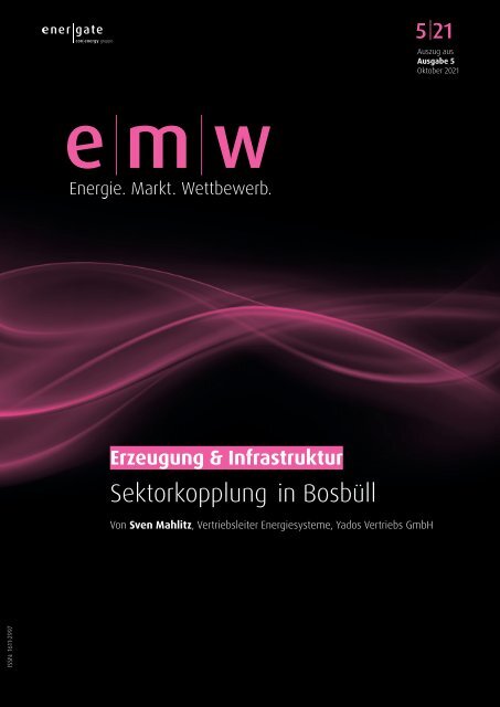 YADOS Fachartikel Sektorkopplung in Bosbüll | emw Ausgabe 5/21