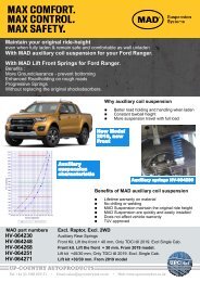 MAD Ford Ranger 2019+ Lift Front Suspension Springs Leaflet