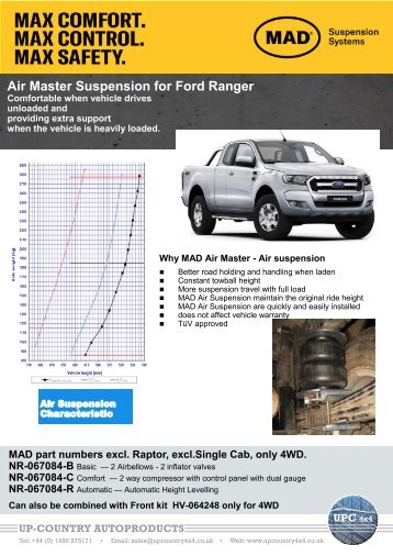 MAD Ford Ranger Air Master Suspension Leaflet