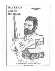 Hacker's Creek Journal, Vol. 18, Iss. 3 - Hackers Creek Pioneer ...