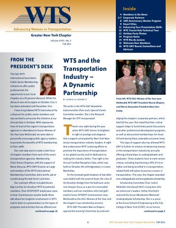 WTS and the Transportation Industry – A Dynamic Partnership