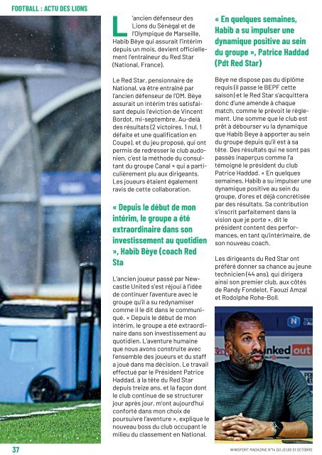 wiwsport Magazine n°14 - 21 octobre 2021