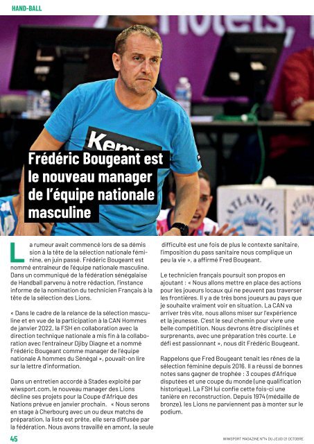 wiwsport Magazine n°14 - 21 octobre 2021