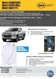 MAD Lift Front Springs Mitsubishi L200 Leaflet