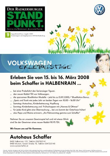 Radkersburger Standpunkt - Ausgabe 01/2008 - Steirische Volkspartei