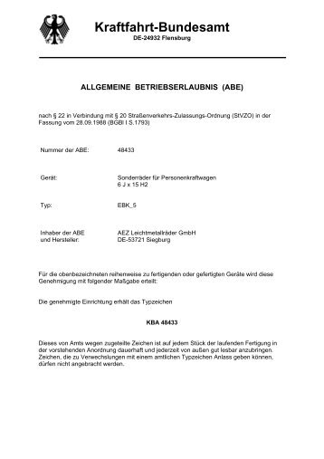 Kraftfahrt-Bundesamt - Tuning2.de