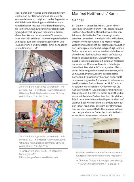 Kunstbulletin November 2021