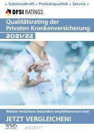 DFSI Ratings - Qualitätsrating der Privaten Krankenversicherung 2021/22