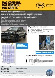 MAD Lift Front Springs for Toyota Hilux Leaflet