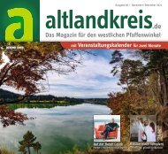 altlandkreis - Das Magazin für den westlichen Pfaffenwinkel - Ausgabe November/Dezember 2021