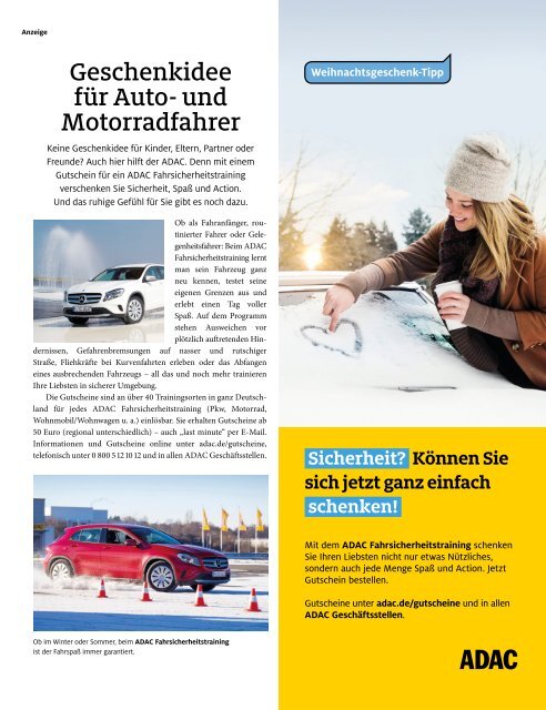 ADAC Urlaub Magazin, November-Ausgabe 2021, Württemberg