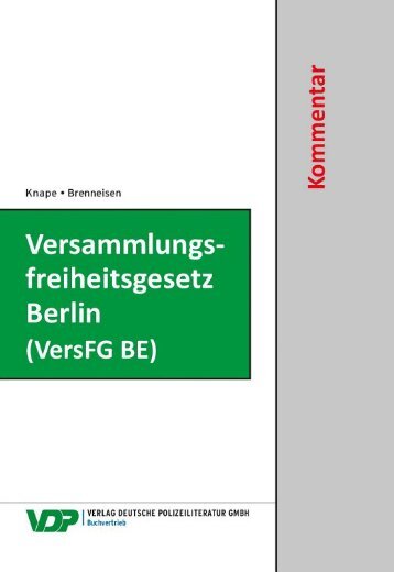 Versammlungsfreiheitsgesetz Berlin (VersfG BE) - Leseprobe