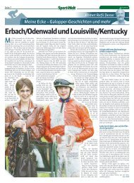 Was haben Erbach/Odenwald und Louisville/Kentucky gemeinsam? - Aus der Sport-Welt v. 26. 10. 2021