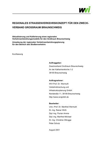 Kurzfassung des Ergebnisberichtes - Zweckverband Grossraum ...