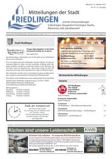 Amtliches Mitteilungsblatt Riedlingen 27.10.2021