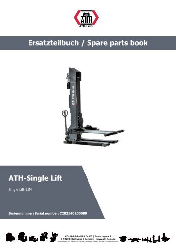 ATH-Heinl ERSATZTEILBUCH SPAREPARTS BOOK Single Lift 25M