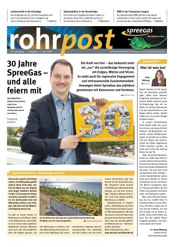 Spreegas Kundenzeitschrift Rohrpost 02/21