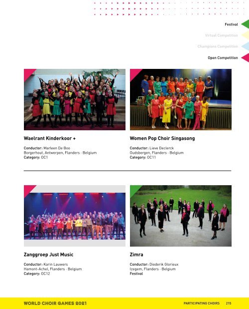 World Choir Games Flanders 2021 - Program Book