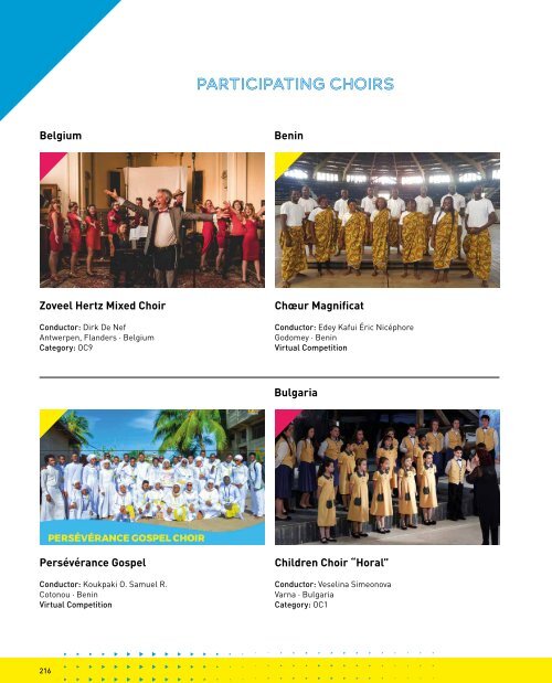 World Choir Games Flanders 2021 - Program Book