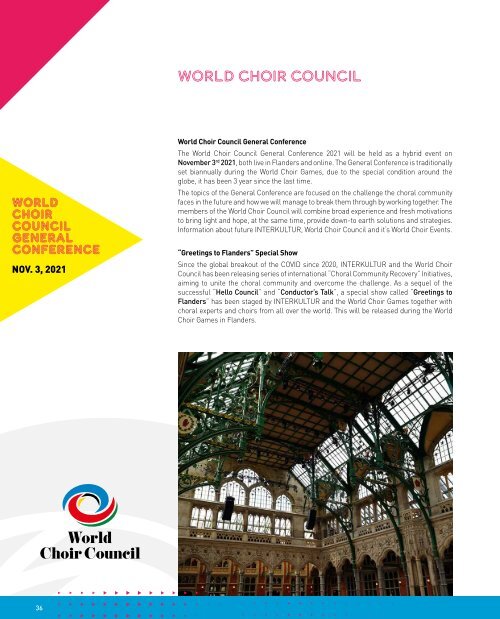 World Choir Games Flanders 2021 - Program Book