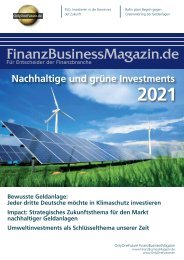 OnlyOneFuture - FinanzBusinessMagazin / Nachhaltige und grüne Investments 2021