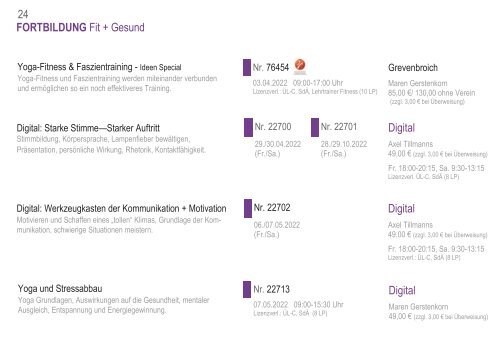 Lehrgangsbroschüre 2022