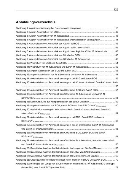 Untersuchungen zum Argininstoffwechsel bei Mycobacterium bovis ...