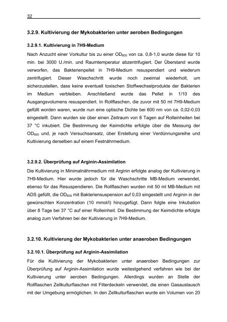 Untersuchungen zum Argininstoffwechsel bei Mycobacterium bovis ...