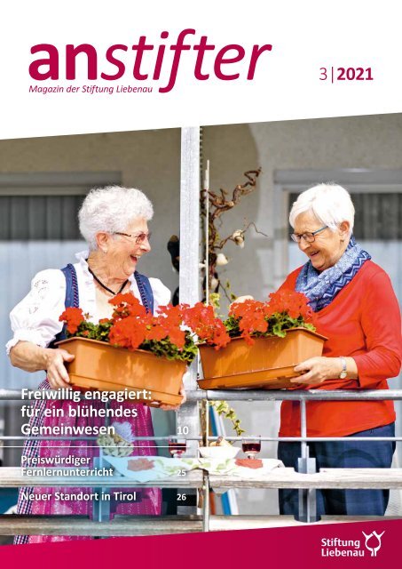 Anstifter 3, 2021 der Stiftung Liebenau