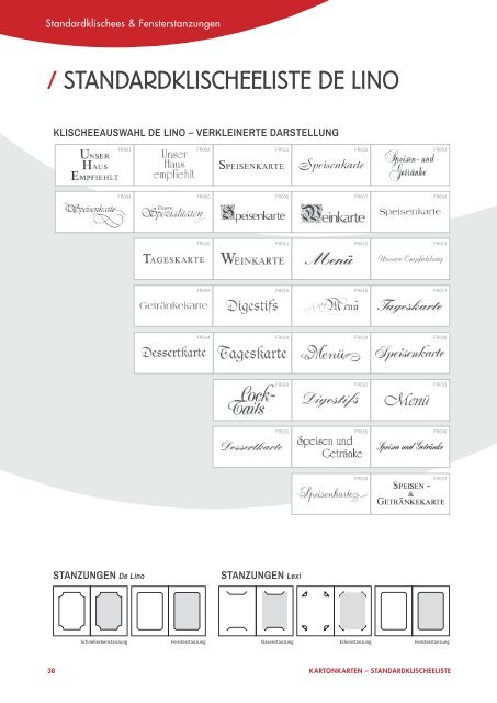 FM Produktkatalog Speisekarten SC23