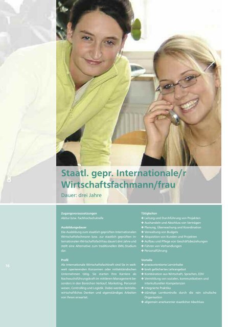 Staatl. gepr. Euro-Management-Assistent/in - ESO