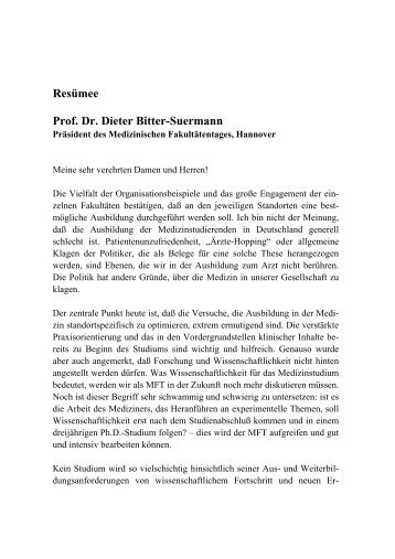 Resümee Prof. Dr. Dieter Bitter-Suermann - Medizinischer ...