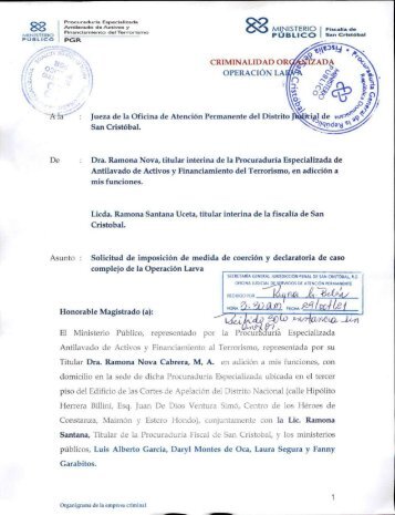 SOLICITUD DE MEDIDA CASO LARVA