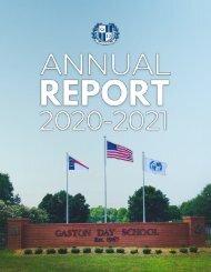 Gaston Day School Annual Report 20-21