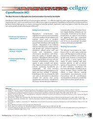 Working with Ciprofloxacin HCl - Cellgro