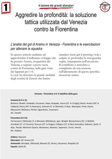 Aggredire la profondità: la soluzione tattica utilizzata dal Venezia contro la Fiorentina