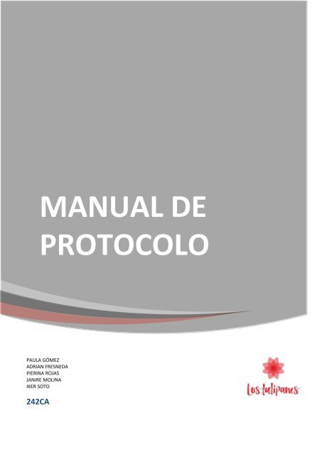 MANUAL DE PROTOCOLO LOS TULIPANES