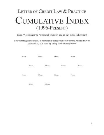 01 Index - The Institute of International Banking Law & Practice