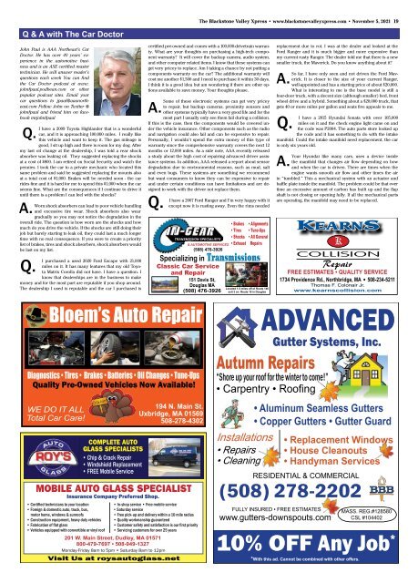 Blackstone Valley Xpress November 11, 2021