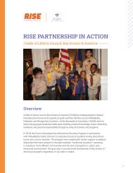 RISE PARTNERSHIP IN ACTION — Cradle of Liberty Council, Boy Scouts of America