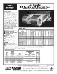 SUNTHERM AIR HANDLERS W / HOT WATER HEAT - Mortex