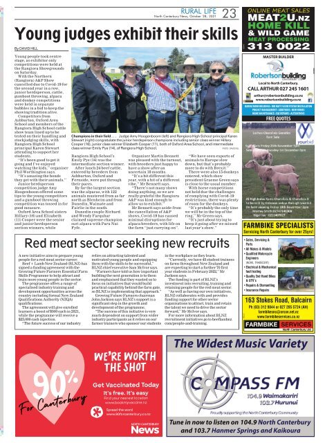 North Canterbury News: October 28, 2021